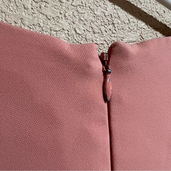 Parker Black Pink Madeline Ruffle sleeveless maxi Gown 6 - Picture 10 of 12